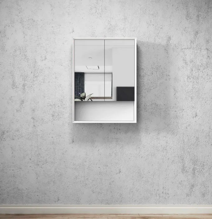 Otti Boston Matte White Wall Hung Shaving Cabinet 600X800mm