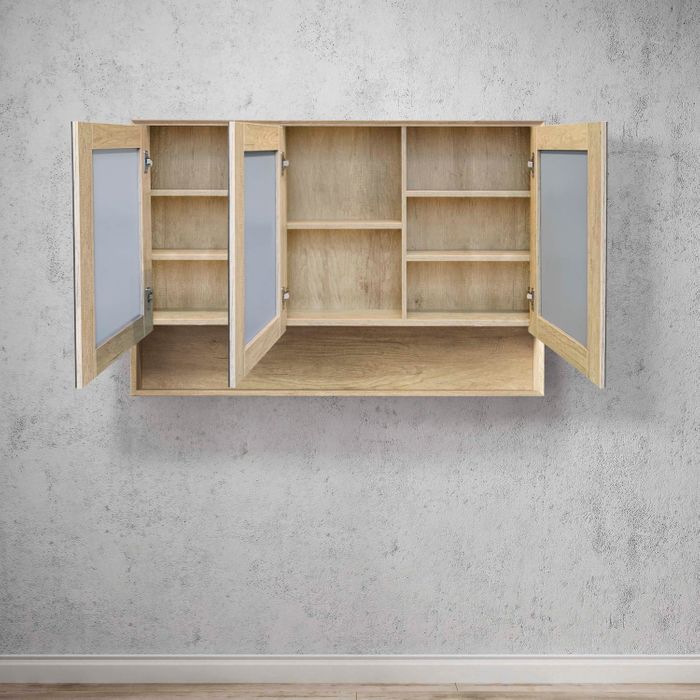 Otti Byron Natural Oak Mirror Shaving Cabinet 1200X800mm