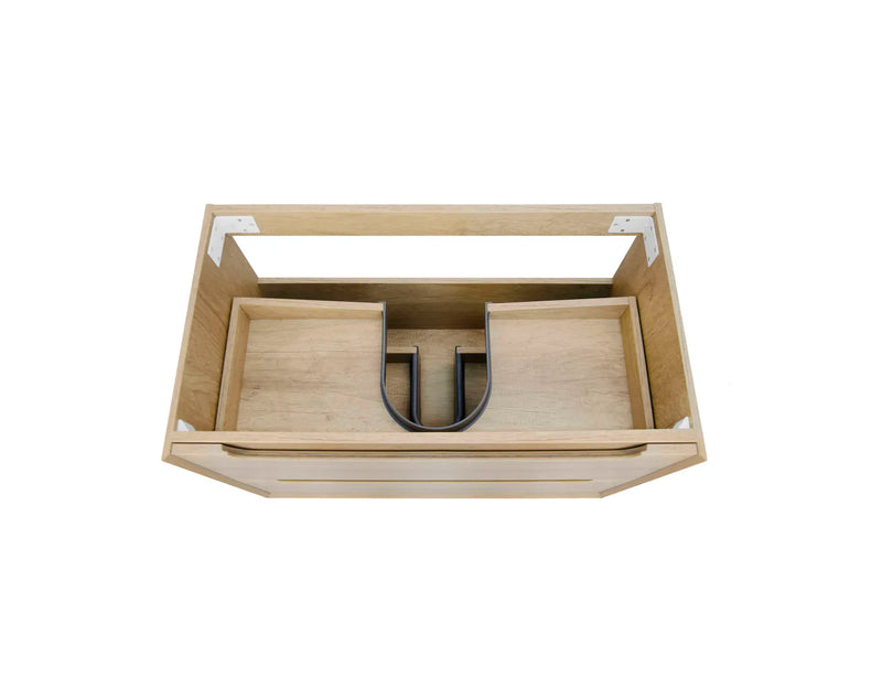 Otti Byron Natural Oak 600mm Single Bowl Floor Standing Vanity