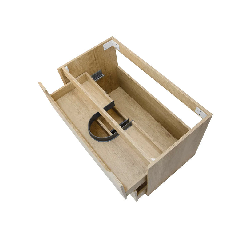 Otti Byron Natural Oak 750mm Single Bowl Floor Standing Vanity