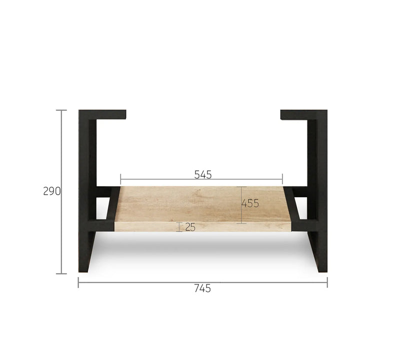 Otti Byron Natural Oak 750mm Single Bowl Floor Standing Vanity