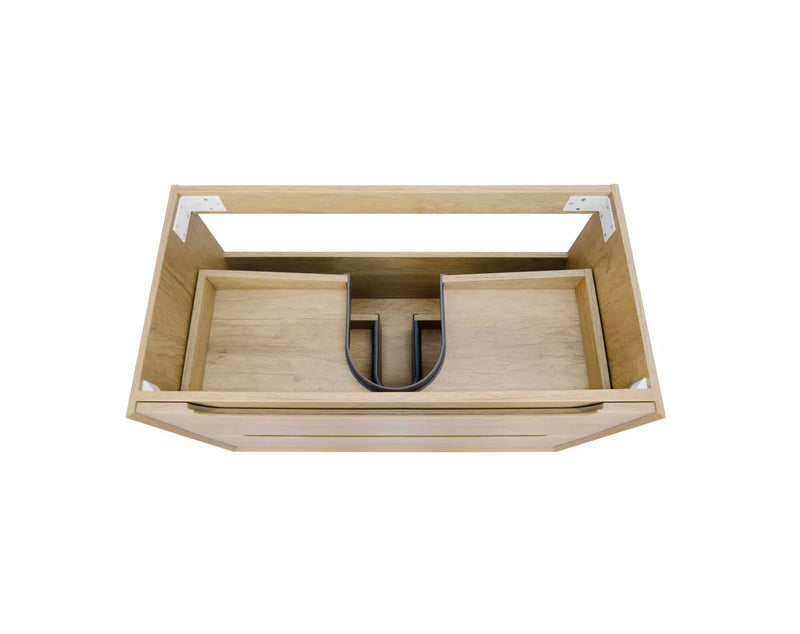 Otti Byron Natural Oak 900mm Single Bowl Floor Standing Vanity