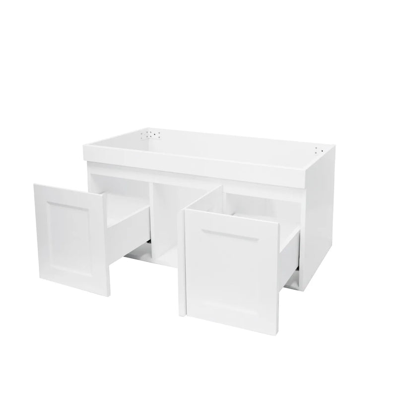 Otti Hampton Mark Ii Matte White 900mm Single Bowl Wall Hung Vanity