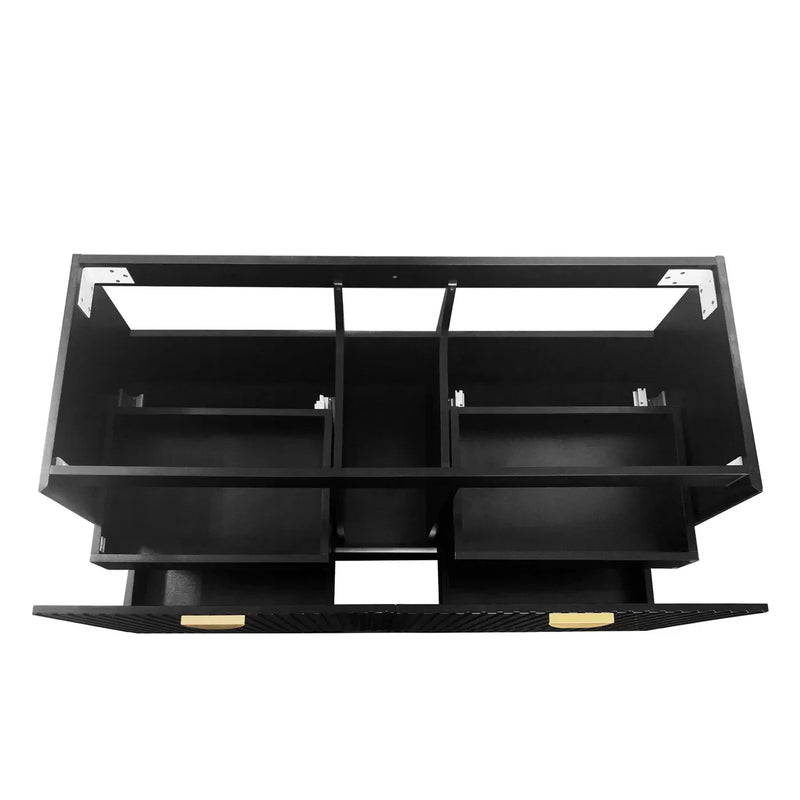 Otti Marlo Matte Black 1200mm Single Bowl Wall Hung Vanity