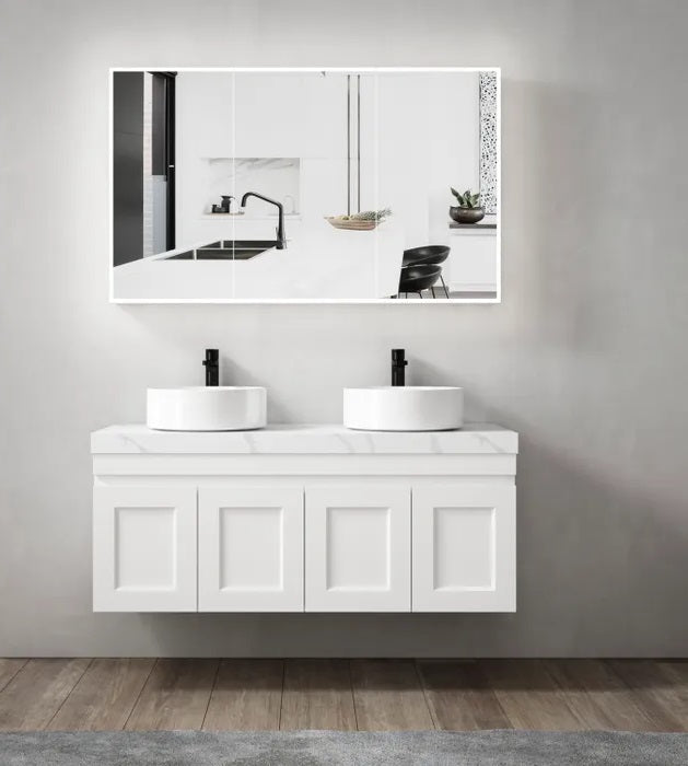 Otti Moonlight Led Matte White Wall Hung Shaving Cabinet 1200X650mm