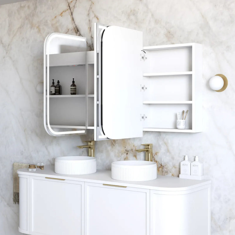 Otti Newport Matte White Led Shaving Cabinet 1500X750mm