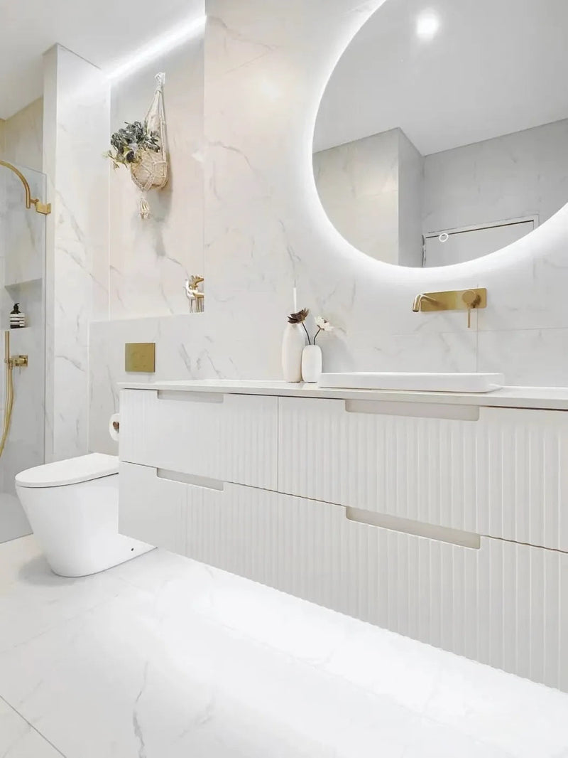 Otti Noosa Matte White 1500mm Double Bowl Wall Hung Vanity