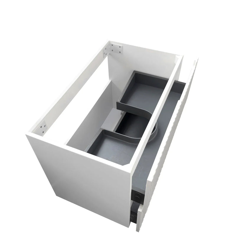 Otti Noosa Matte White 750mm Single Bowl Floor Standing Vanity