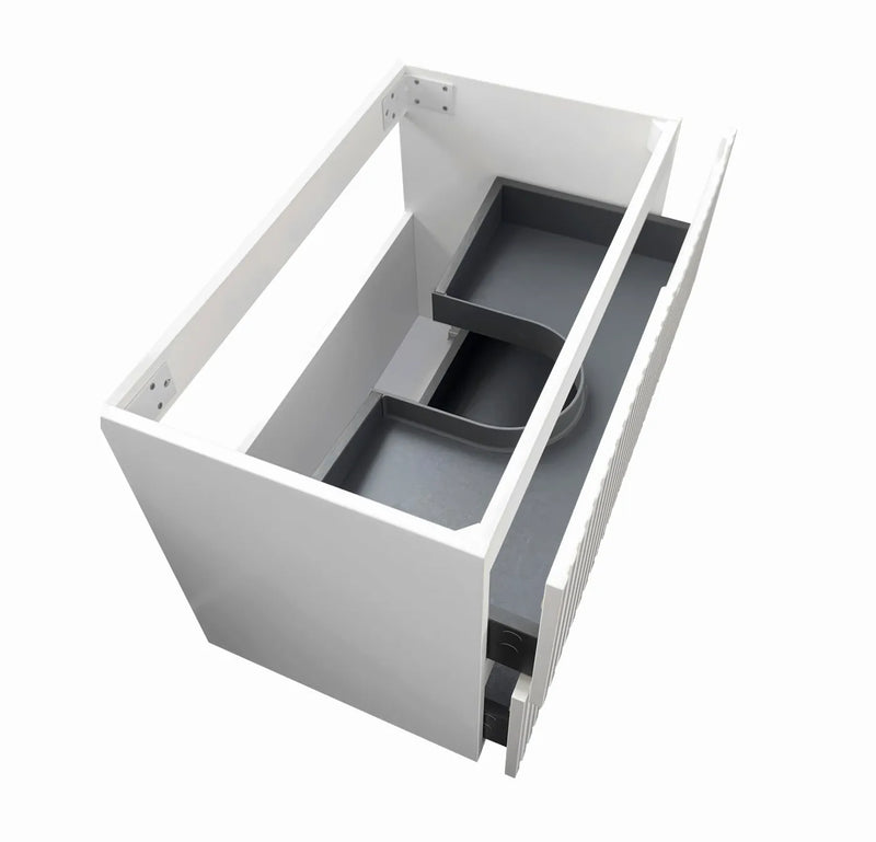 Otti Noosa Matte White 900mm Single Bowl Floor Standing Vanity