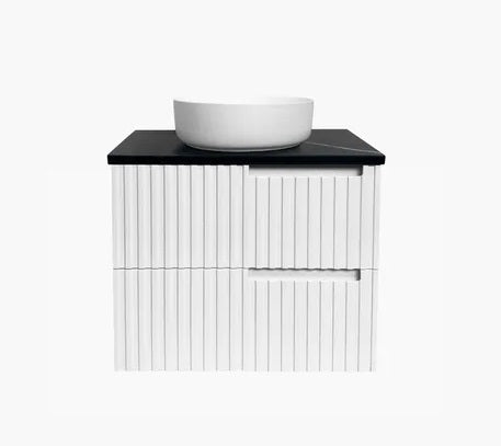 Otti Noosa Matte White 600mm Single Bowl Wall Hung Vanity