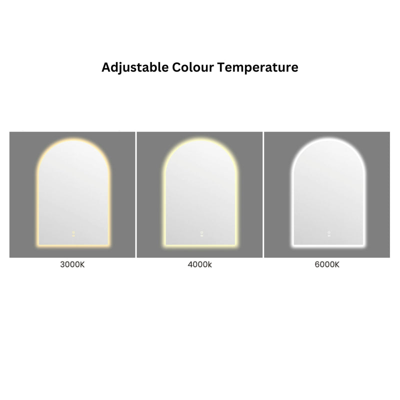 Otti Noosa Metal Framed Oval Led Mirror Gold 750X1800mm