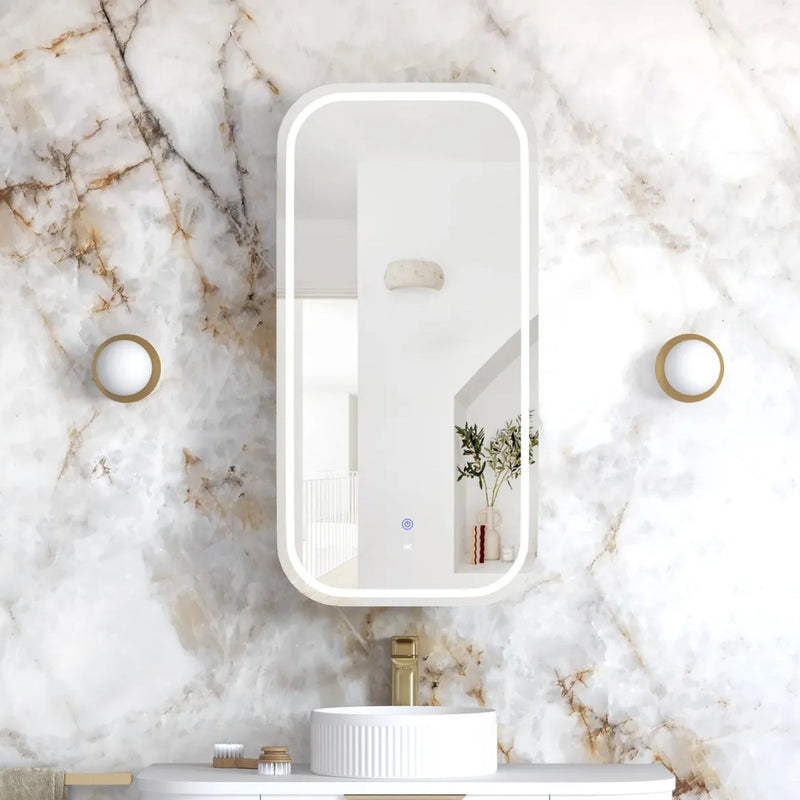 Otti Newport Matte White Led Shaving Cabinet 450X900mm