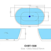 Olivia Freestanding Bathtub - Non Overflow - Aqualux Bathrooms- Poseidon