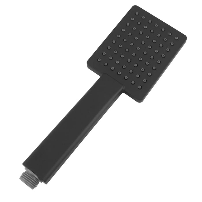 Square Single Function Black ABS Handheld Shower