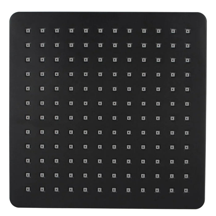 Square Black ABS Shower Head 200mm