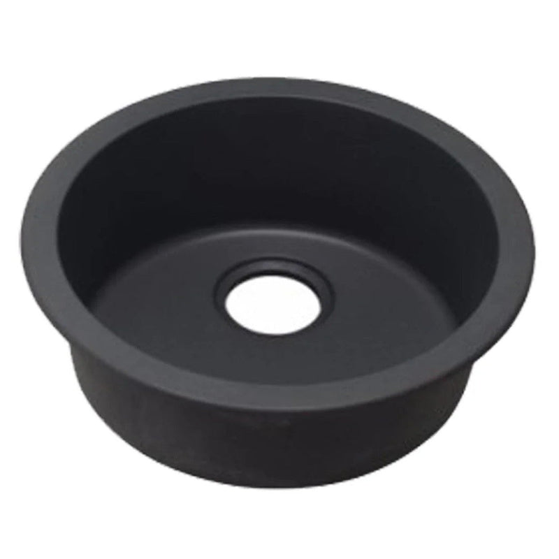 Granite Quartz Stone Kitchen/laundry Sink Round Single Bowl Top/under Mount 460mm