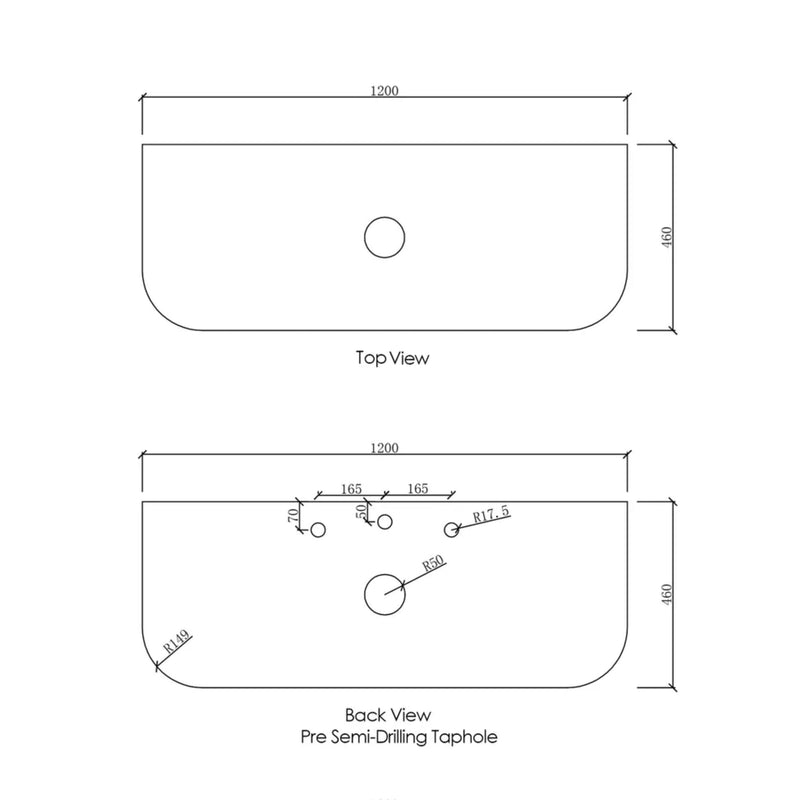 Otti Bondi Woodland Oak Fluted 1200mm Curve Single Bowl Wall Hung Vanity