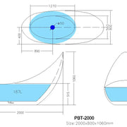 Posh Freestanding Bathtub - Overflow - Aqualux Bathrooms- Poseidon
