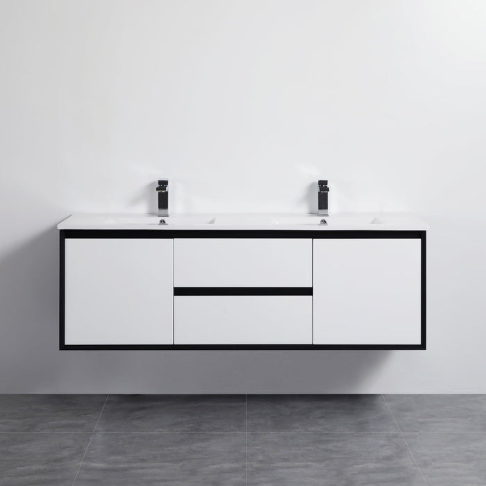 PETRA Wall Hung Double Wall Vanity 1500