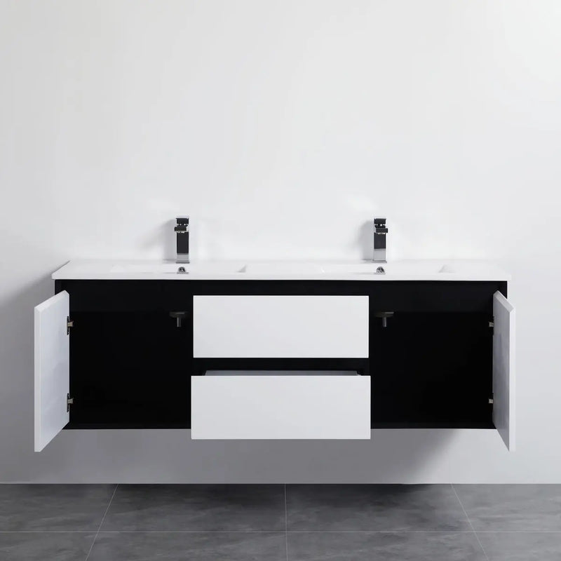 Poseidon PETRA Wall Hung Double Wall Vanity 1500 Poseidon