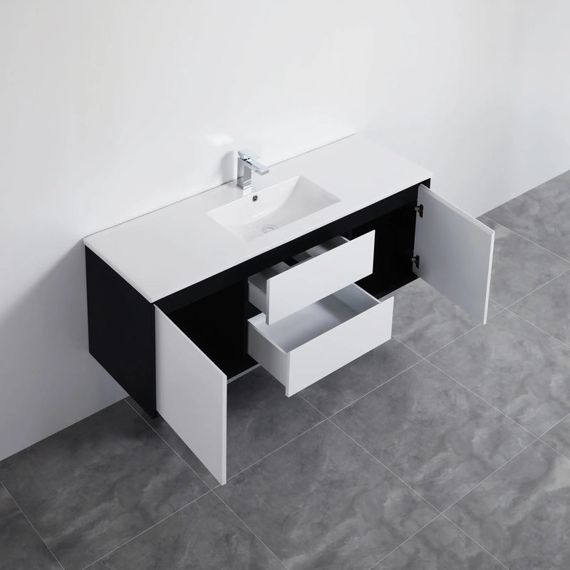 Poseidon - PETRA Wall Hung Single Wall Vanity 1500 - Aqualux Bathrooms
