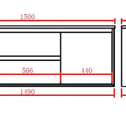 Poseidon PETRA Wall Hung Double Wall Vanity 1500 Poseidon