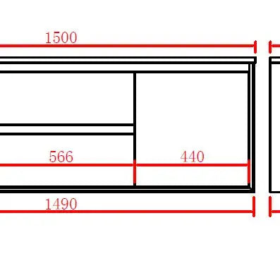 Poseidon PETRA Wall Hung Double Wall Vanity 1500 Poseidon