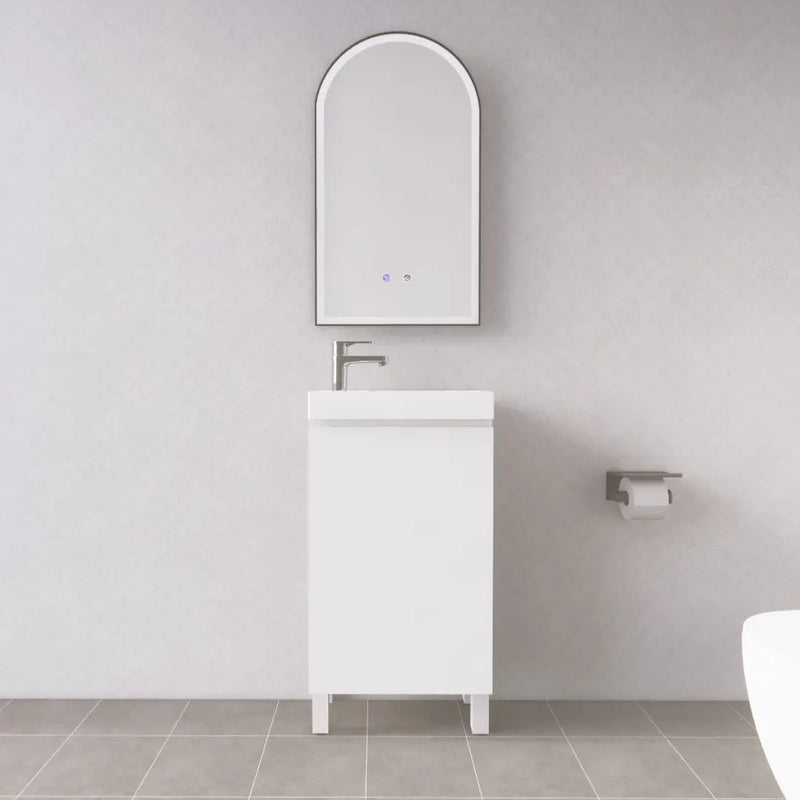 ABS Riva - Riva Mini Freestanding Vanity 450mm - Gloss White - Aqualux Bathrooms