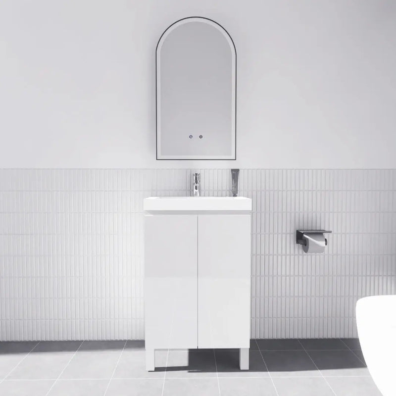 ABS Riva - Riva Mini Freestanding Vanity 500mm - Gloss White - Aqualux Bathrooms