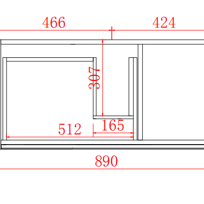 PETRA PVC Wall Hung Vanity 900