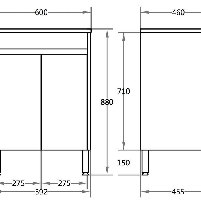 Stella Pvc Floor Standing 600