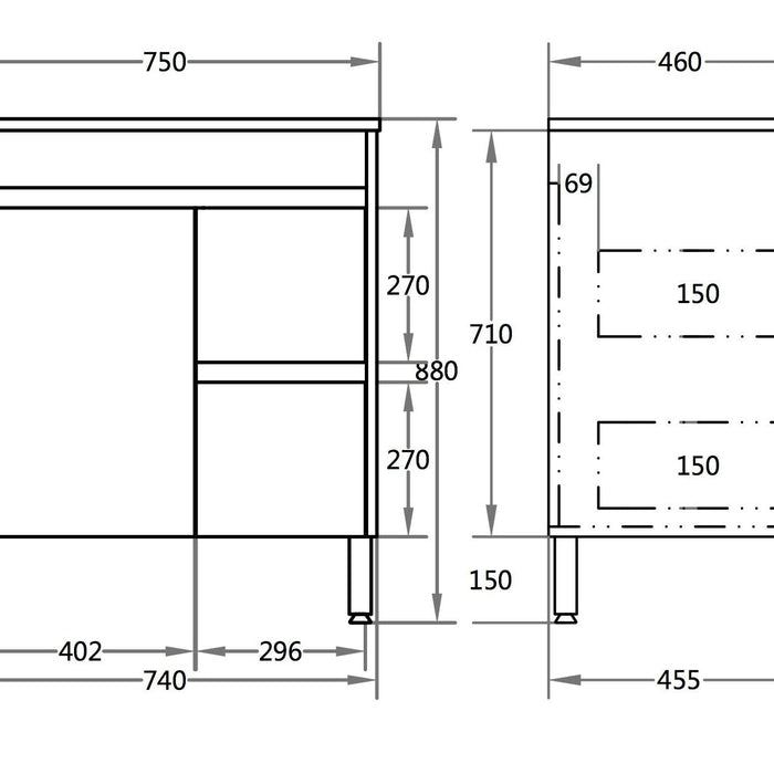 Stella Pvc Floor Standing 750