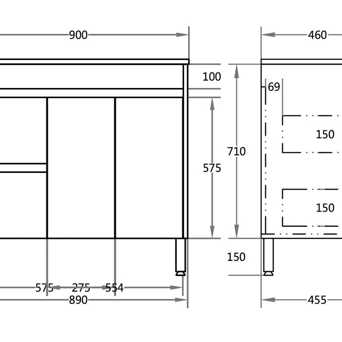 Stella Pvc Floor Standing 900