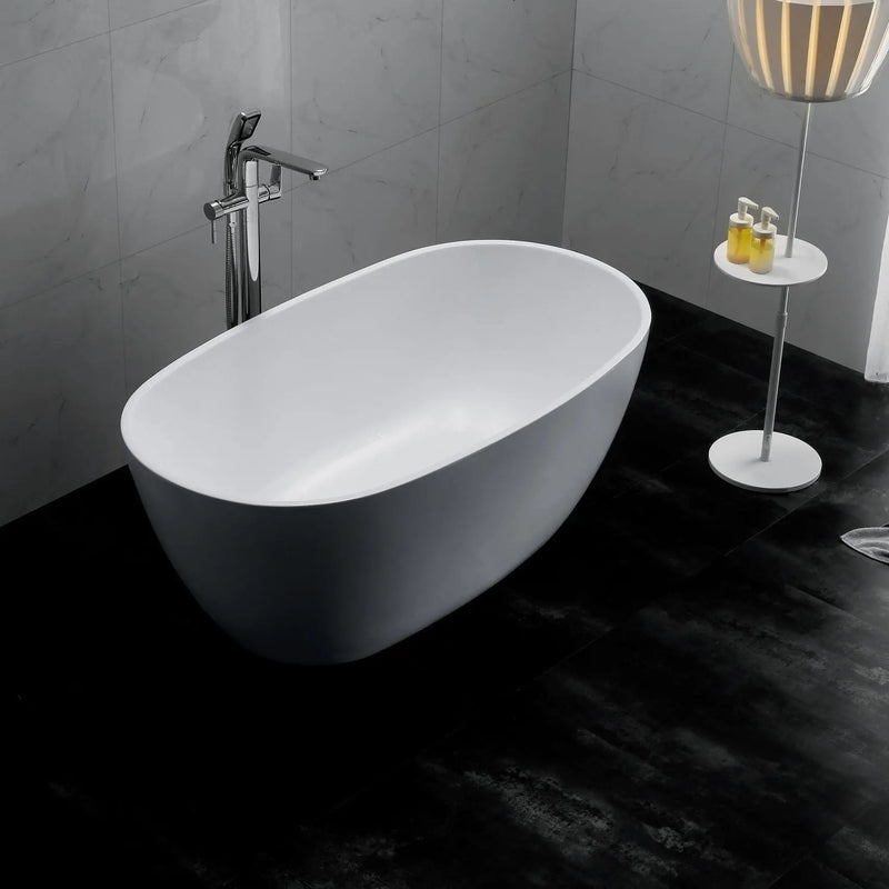 PILATO White Freestanding Bathtub - Aqualux Bathrooms- Mercio