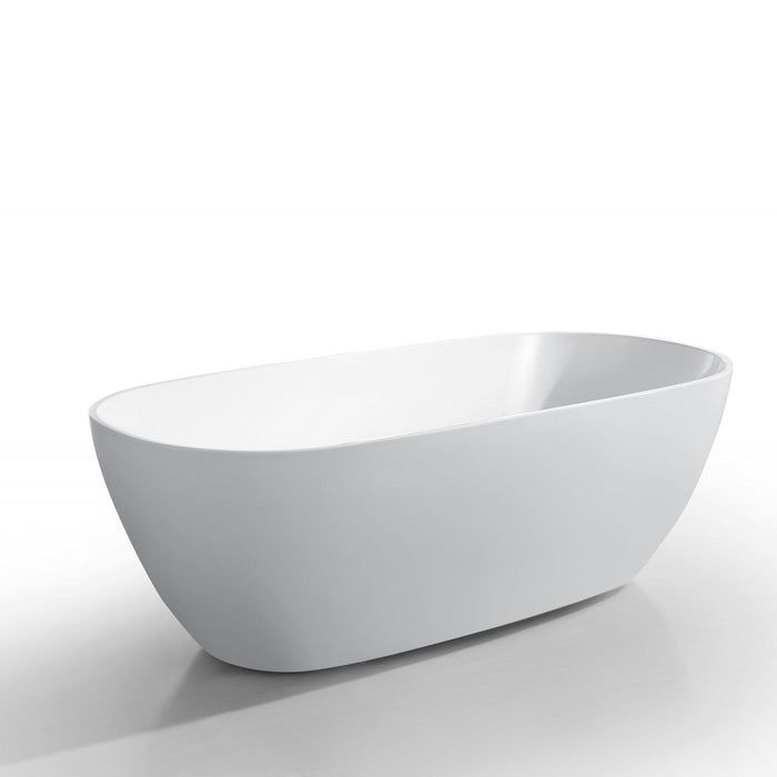 PILATO Matt White Freestanding Bathtub 1500mm