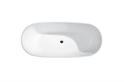 PILATO Matt White Freestanding Bathtub 1500mm - Aqualux Bathrooms- Mercio