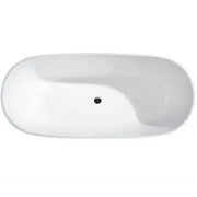 Pilato 1500mm Freestanding Matt White Bathtub - Aqualux Bathrooms- Mercio