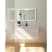 Belbagno - Belbagno Prado wall hung Vanity 1200mm - Gloss white - Aqualux Bathrooms