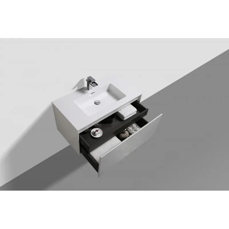 Belbagno - Belbagno Prado wall hung Vanity 1200mm - Gloss white - Aqualux Bathrooms