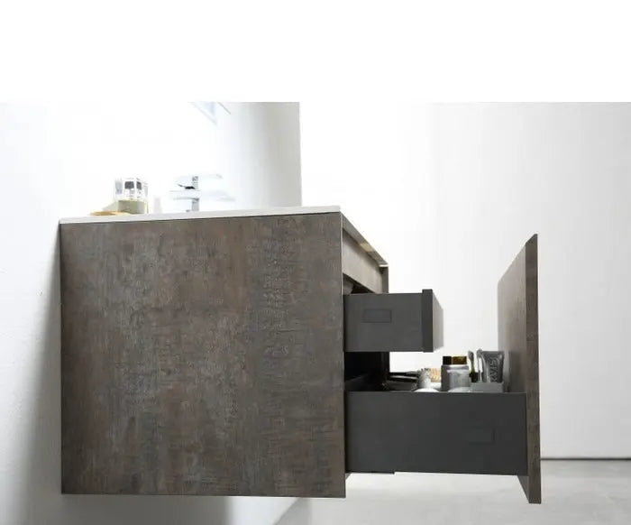 Belbagno - Belbagno Prado wall hung Vanity 750mm -  Maple Oak - Aqualux Bathrooms