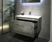 Belbagno - Belbagno Prado wall hung Vanity 750mm -  Maple Oak - Aqualux Bathrooms