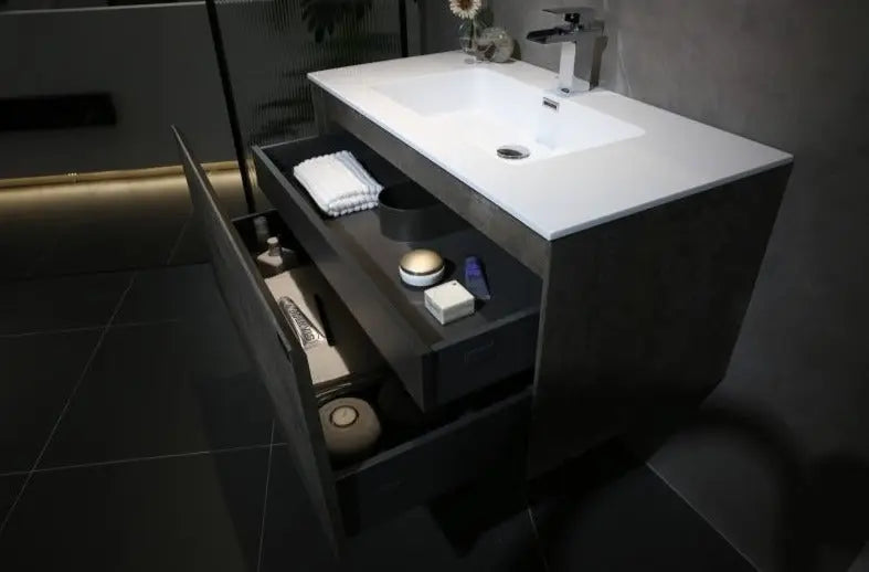 Belbagno - Belbagno Prado wall hung Vanity 750mm -  Maple Oak - Aqualux Bathrooms