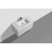 Belbagno - Belbagno Prado wall hung Vanity 900mm -  Gloss white - Aqualux Bathrooms