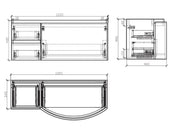 Belbagno Prospero Wall Hung Vanity 1200mm - Gloss White - Aqualux Bathrooms- Belbagno