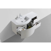 Belbagno Prospero Wall Hung Vanity 1200mm - Gloss White - Aqualux Bathrooms- Belbagno