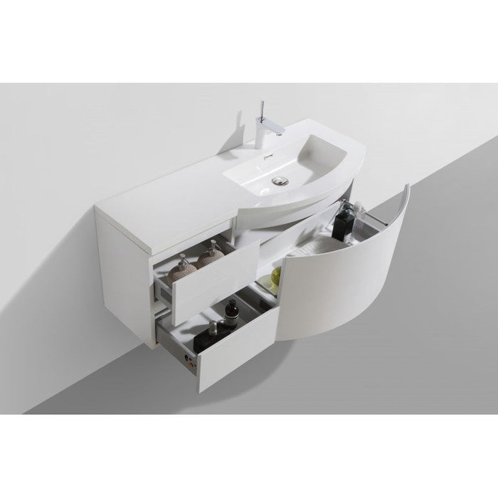 Belbagno Prospero Wall Hung Vanity 1200mm - Gloss White