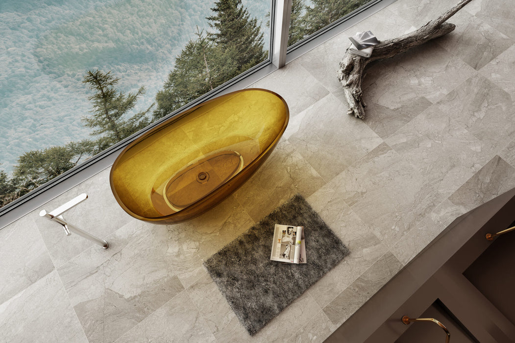 Riva Petii Egg Shape Transparent Freestanding Bathtub 1500mm - Custom Colours