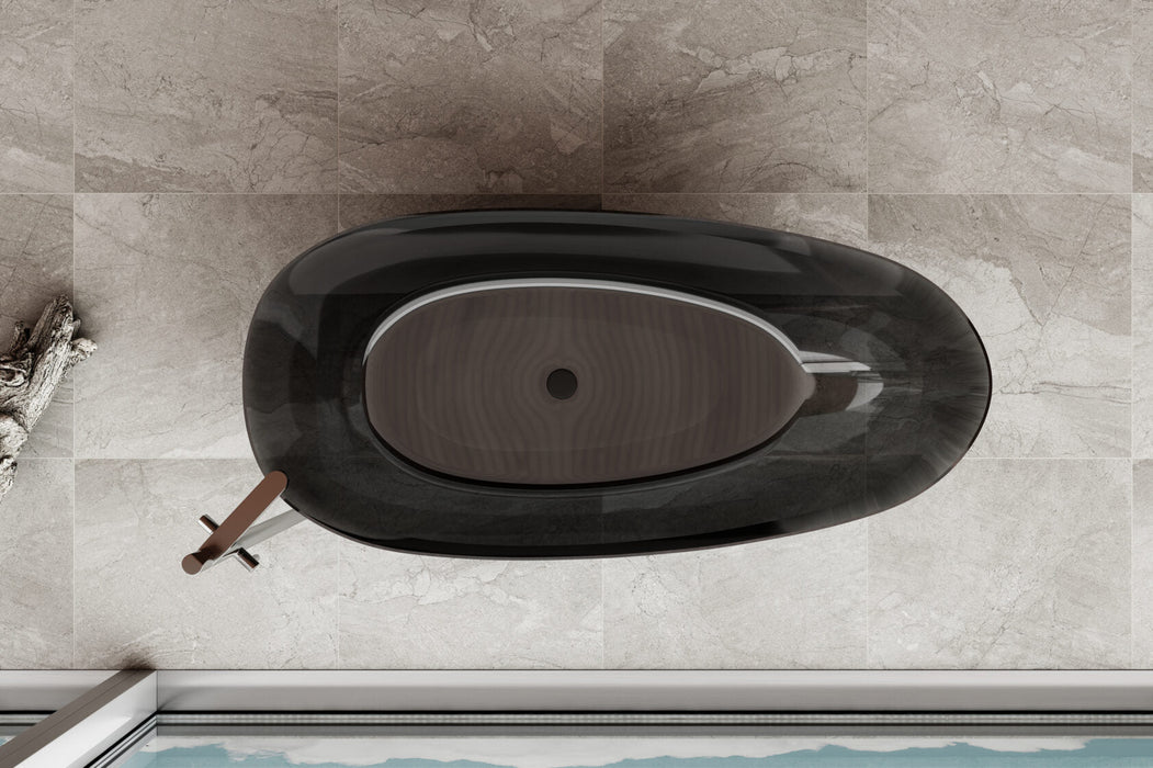 Riva Petii Egg Shape Transparent Freestanding Bathtub 1500mm - Custom Colours