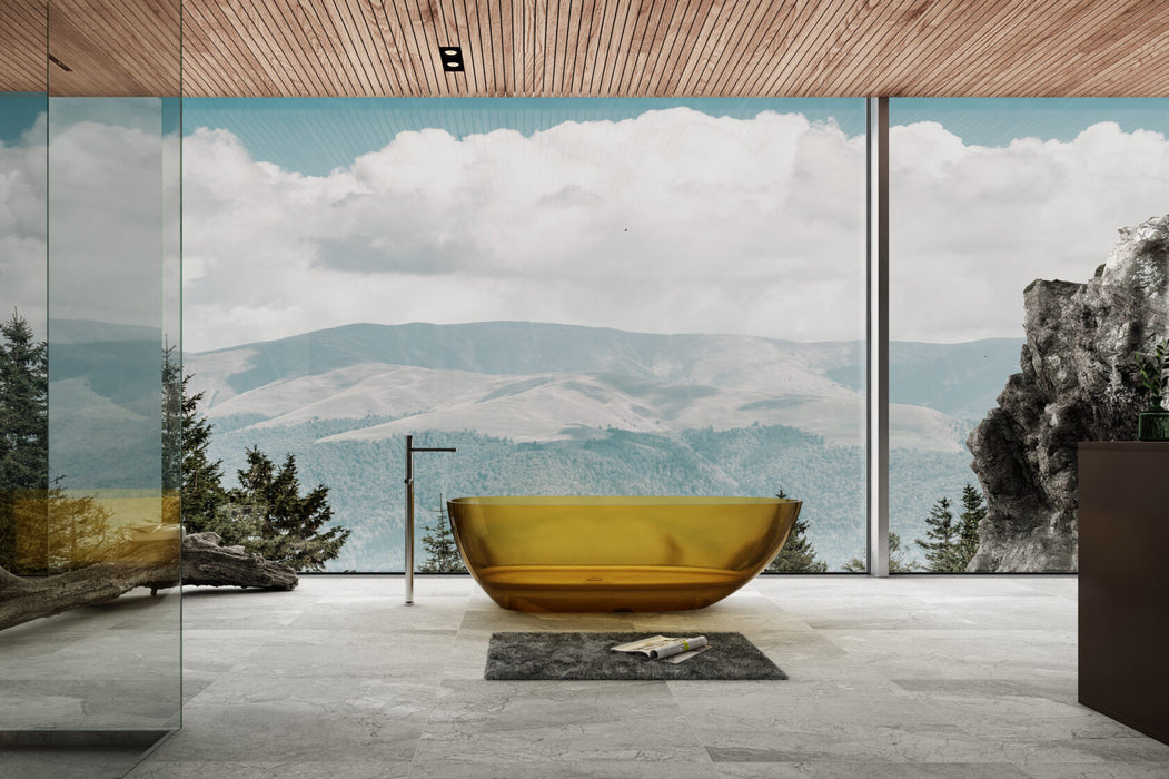 Riva Petii Egg Shape Transparent Freestanding Bathtub 1500mm - Custom Colours