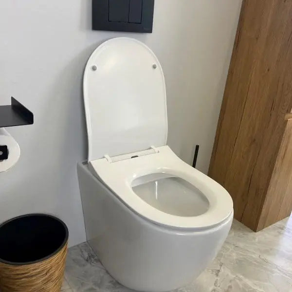 Mercio Raul99 Rimless Wall Faced Floor Toilet Pan - Aqualux Bathrooms- Mercio